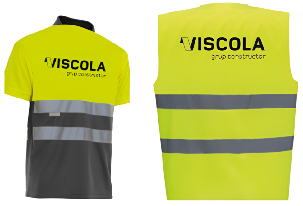 Ropa trabajo téxtil vistosa EPI serigrafía Viscola